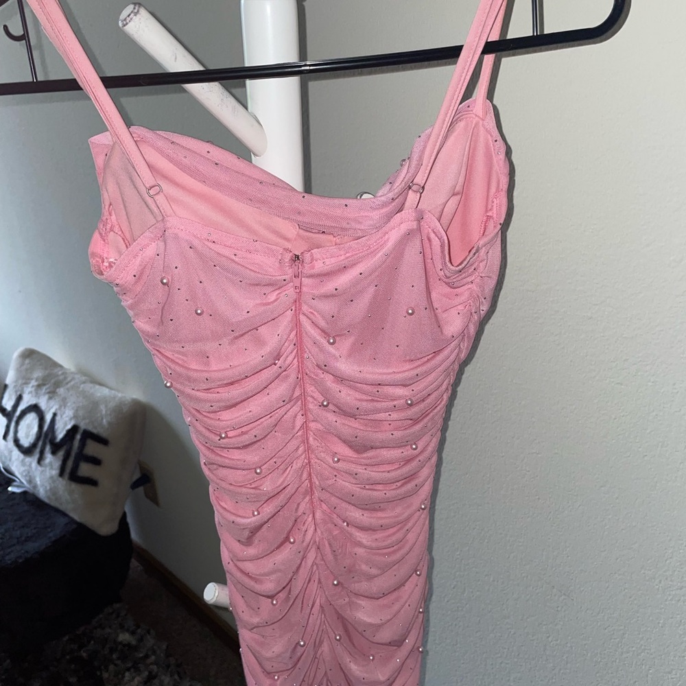 Windsor Pink Rhinestone Mini Dress - Picture 5 of 8